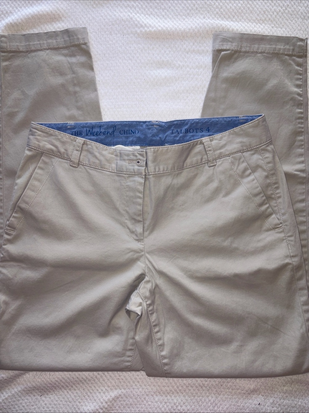 TALBOTS-The Weekend Chino Pant Khaki Tan Sz 4 EXC